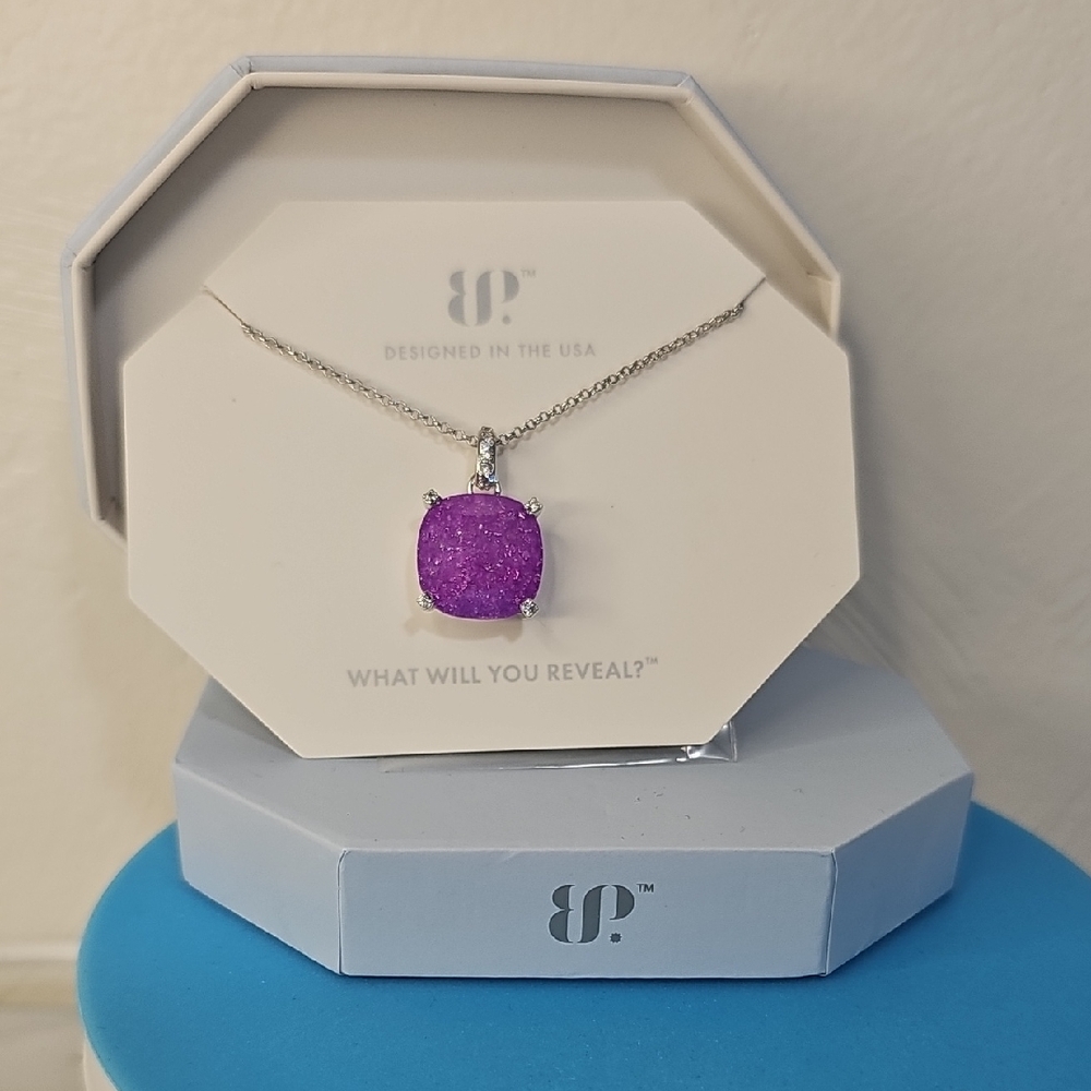 BP Vibrant Purple Pendant Necklace